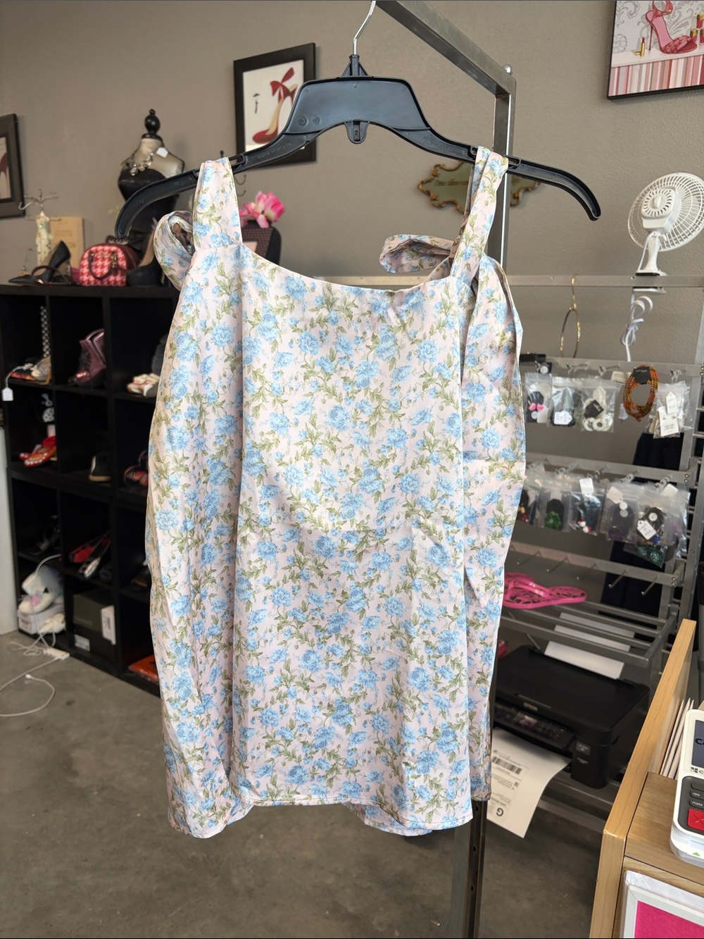 Show Me Your MuMu Light Blue Floral Tie Strap Top